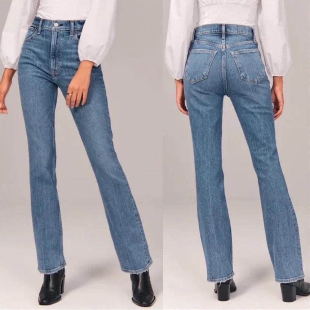 ABERCROMBIE AND FITCH the 70s vintage flare ultra high rise jeans. New zipper!